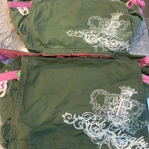 Two Rare Vintage XL Victoria Secret Rockstar Messenger Bags